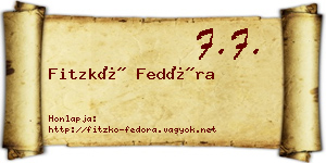 Fitzkó Fedóra névjegykártya